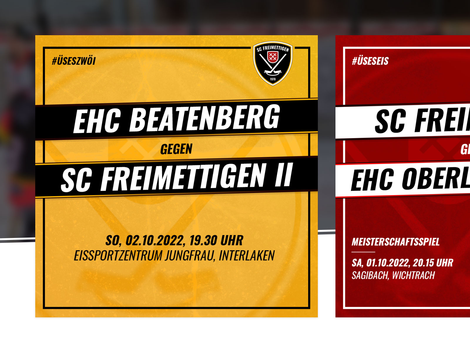 Social Media Grafik für den SC Freimettigen