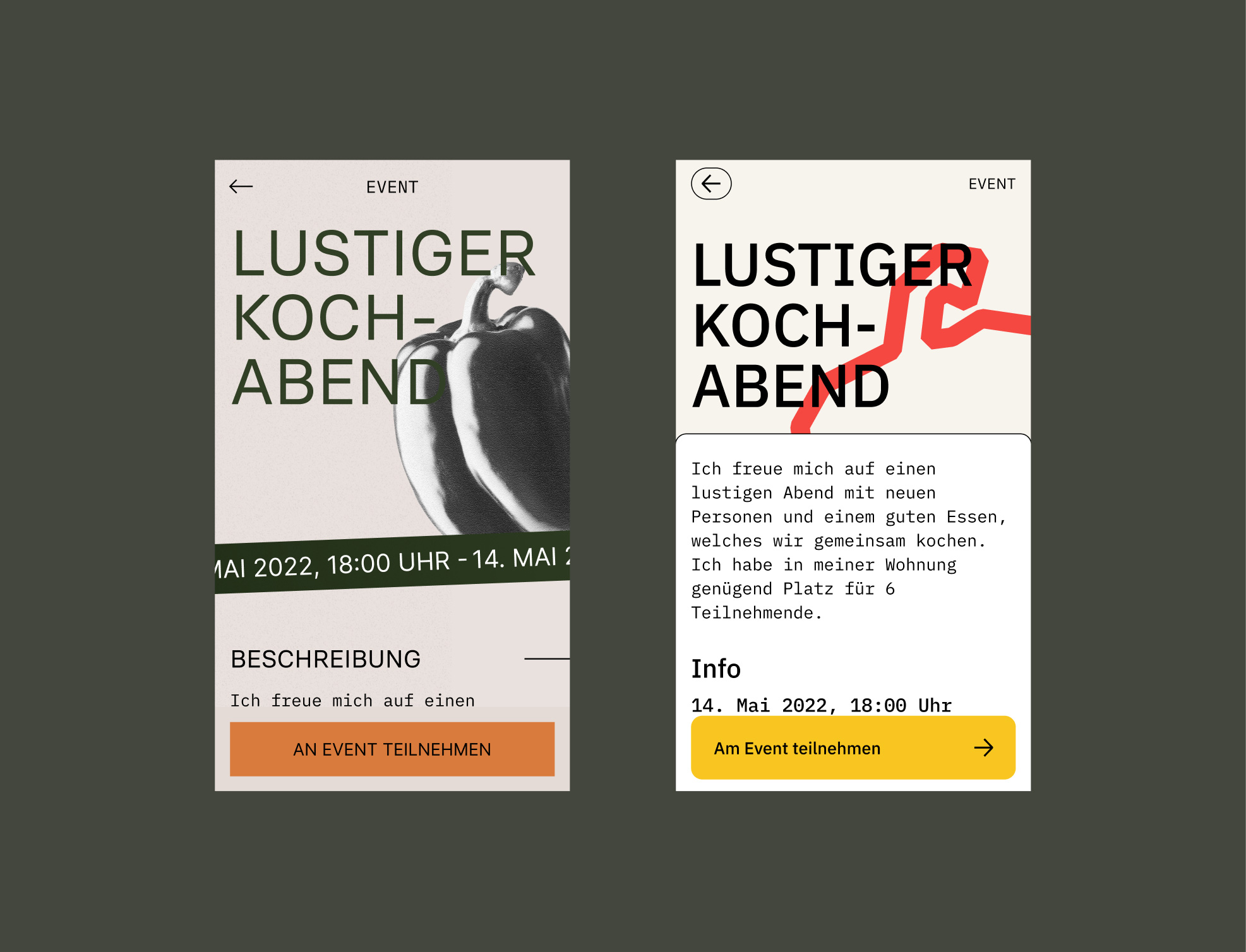 Zwei ausgefallene Designrichtungen